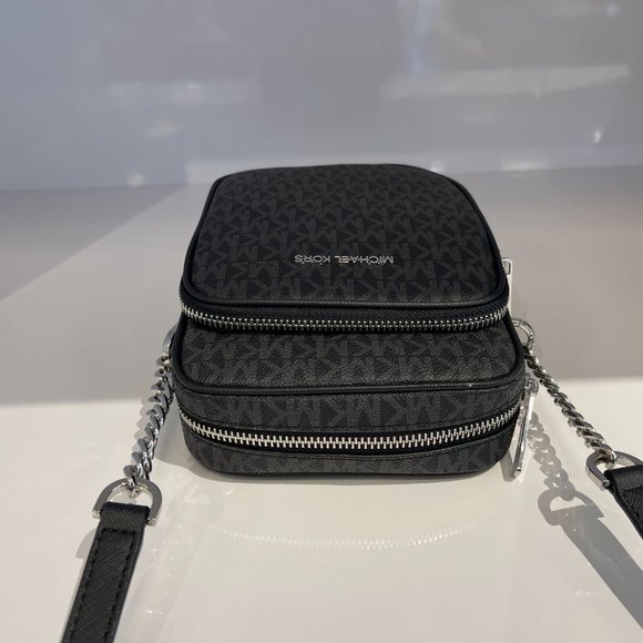 Michael Kors JST Chain Crossbody Bag MK Black - Picture 7 of 11